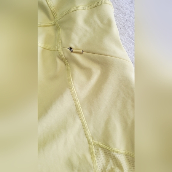 Athleta Yellow Mesh Contender Athletic 7/8 Leggings Size L - Picture 9 of 13